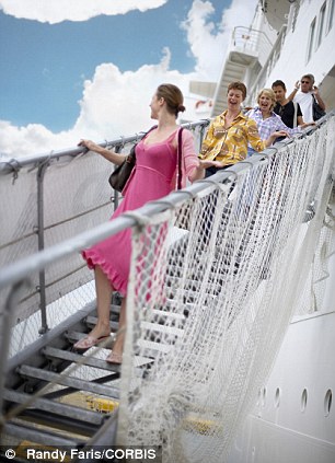 All ashore! Passengers head into their port of call