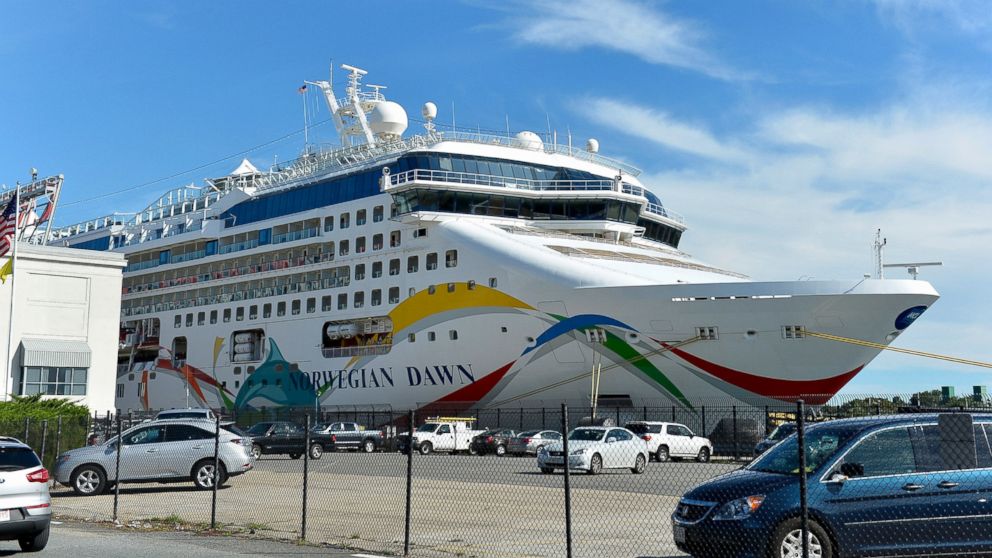 PHOTO: The Norwegian Dawn cruise liner sits at the Boston Cruise Terminal in South Boston, Sept. 6, 2013.