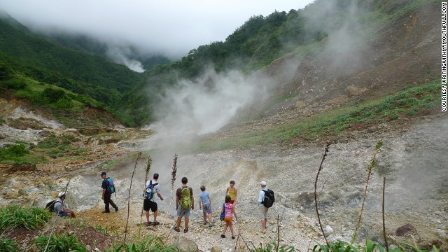The aptly named Valley of Desolation is filled with bubbling mineral pools, fast-flowing rivers and powerful jets of steam shooting out of the earth -- and far removed from the mainstream Caribbean experience.