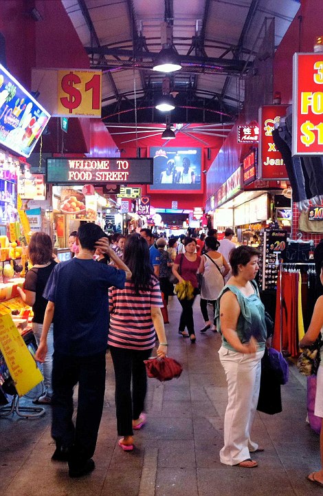 A commercial street in Singapore