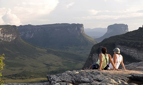 Chapada Diamantina National Park, view from Pai Inacio onto the flat-topped or mesa