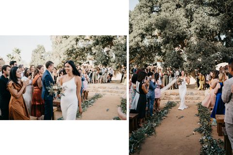 bride walking down the aisle