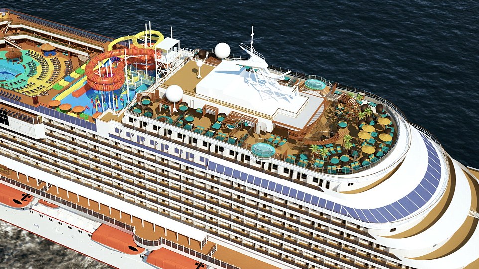 Passengers will zip along the 455ft Kaleid-O-Slide on one- or two-person rafts, hitting twists and turns with kaleidoscopic visual effects