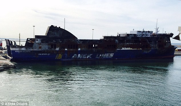 The sigh of the burnt-out wreckage of the Norman Atlantic was not what cruise passengers aboard the Thomson Celebration were expecting