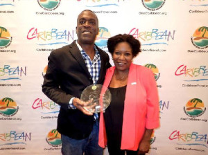 Brian Major, Travel Pulse and Muriel Wiltord, Director Americas Martinique Promotion Bureau