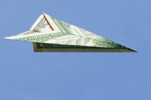 Paper Money Airplane - Cost of Flying - Save With Travel Deals