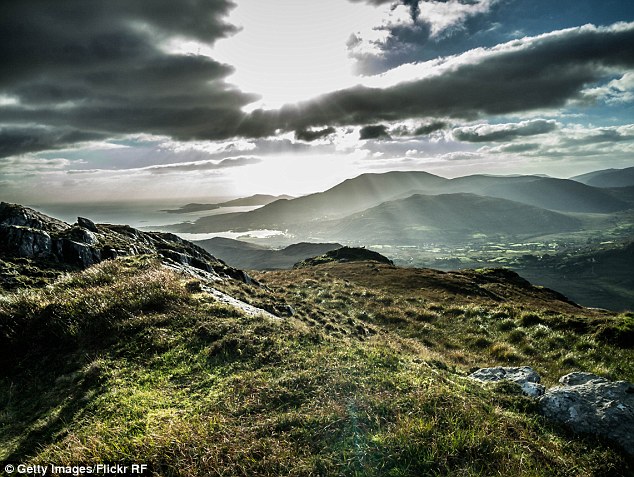 Famously green countryside: The 33-year-old reality star and the 36-year-old rapper reportedly landed their private jet at Cork Airport, so would have flown in over the gorgeous rolling hills