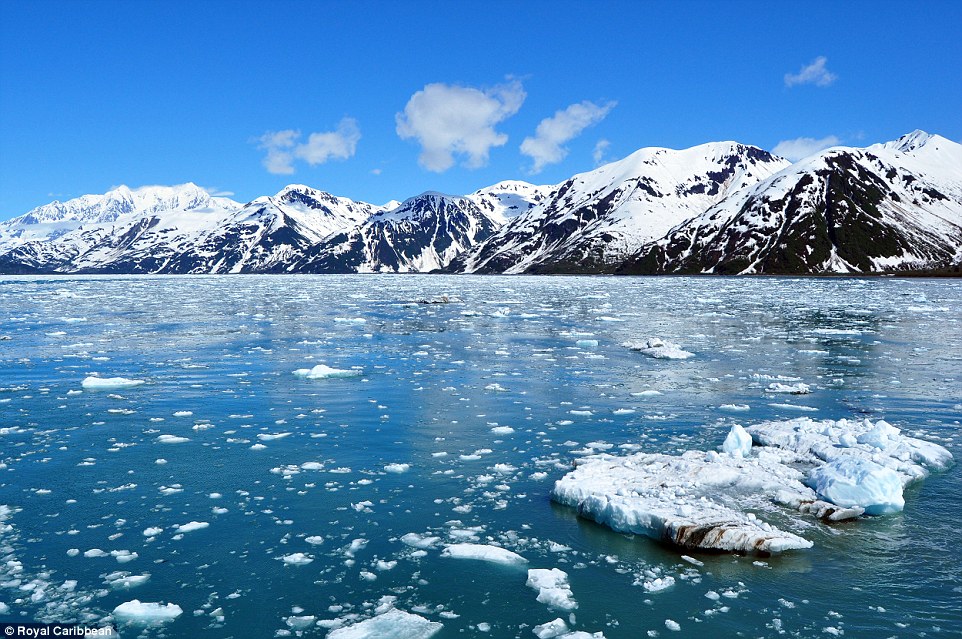 The mesmerising Hubbard Glacier in Alaska was highly recommended by ship captains who said that the spectacular colours vary with the light