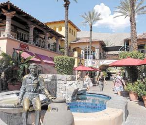 A bronze sculpture of Sonny Bono (mayor of Palm Springs from 1988 to 1992) is located in downtown Palm Springs. (Donna Tabbert Long)