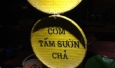 Signage for the street food stalls at Quan An Ngon in Hanoi