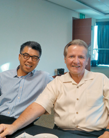 Classic Vacations’ David Hu and Pleasant Holidays’ Jack E. Richards