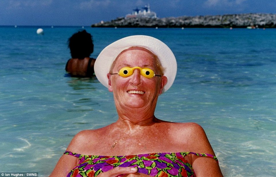 Eye eye, Captain! This lady's eyewear certainly makes her stand out... but it probably isn't the most flattering snap she ever had taken!