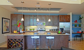 Caribbean inspired décor is vibrant, bright, relaxed, and welcoming.