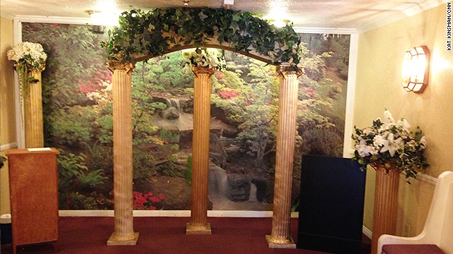 A view of the side chapel at A Little White Wedding Chapel.