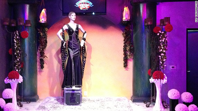 Theater-quality lights, sound and fog machines bedeck the altar, stage crafted after KISS's Love Gun album cover. And yes, you can have your ceremony performed by a Gene Simmons lookalike.