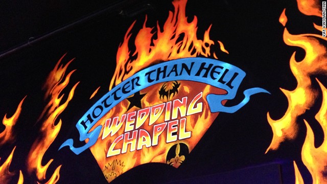 If your style is a little bit -- OK, a lot -- rock 'n' roll, consider the a href='http://www.monsterminigolf.com/kiss/chapel9.php' target='_blank'Hotter Than Hell Wedding Chapel/a, conveniently located at the KISS-themed Monster Mini Golf course across from the Hard Rock Hotel.