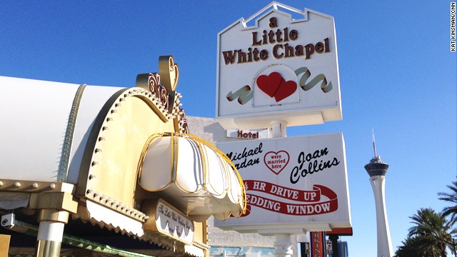 The Stratosphere Casino provides an only-in-Vegas backdrop to wedding photos.