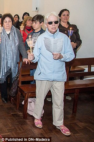 Susan Brown was pictured at Easter Mass on the island of Madeira before she was rescued