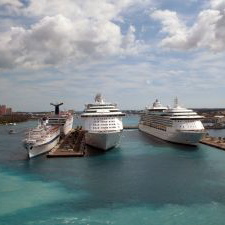 Cruise ships docked