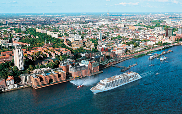 The 500-passenger Europa 2 is designed by the German line Hapag-Lloyd to appeal to an English-Speaking audience.