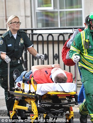 Paramedics treated the tourist at the scene before taking him to hospital