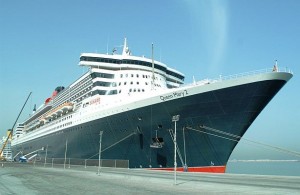 View of the majestic Queen Mary 2