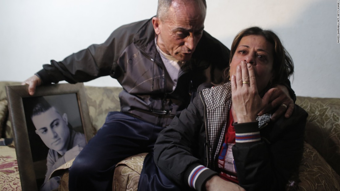 The parents of 19-year-old Mohammed Musallam react at the familys home in the East Jerusalem Jewish settlement of Neve Yaakov on Tuesday, March 10. lt;a href=quot;http://www.cnn.com/2015/03/10/middleeast/isis-video-israeli-killed/quot;gt;ISIS released a video purportedlylt;/agt; showing a young boy executing Musallam, an Israeli citizen of Palestinian descent who ISIS claimed infiltrated the group in Syria to spy for the Jewish state. Musallams family told CNN that he had no ties with the Mossad, Israels spy agency, and had, in fact, been recruited by ISIS.