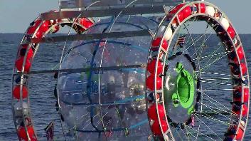 A Florida man who attempted to travel the Caribbean in an inflatable bubble had his trip deflated by the coast guard.