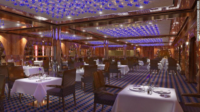 Diadema will be the largest and most modern ship built for Costa Cruises. It's set to launch in late 2014.