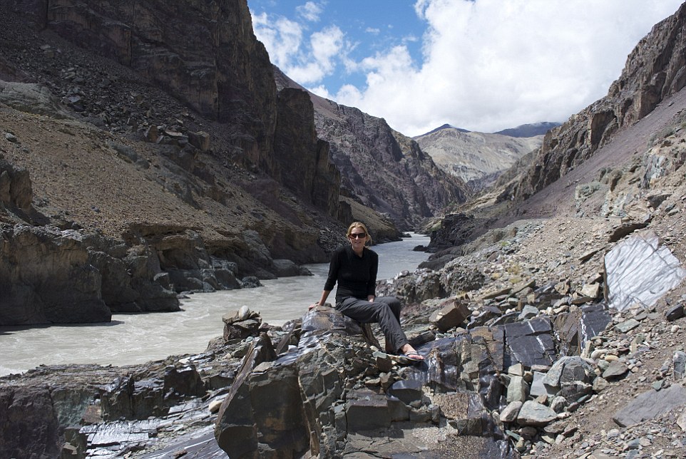 The road to Ladakh (above) is classed as one of India's most dangerous, crossing some of the world's highest motorable passes