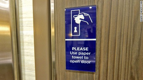 Dont handle the handles: On board hygiene advice.
