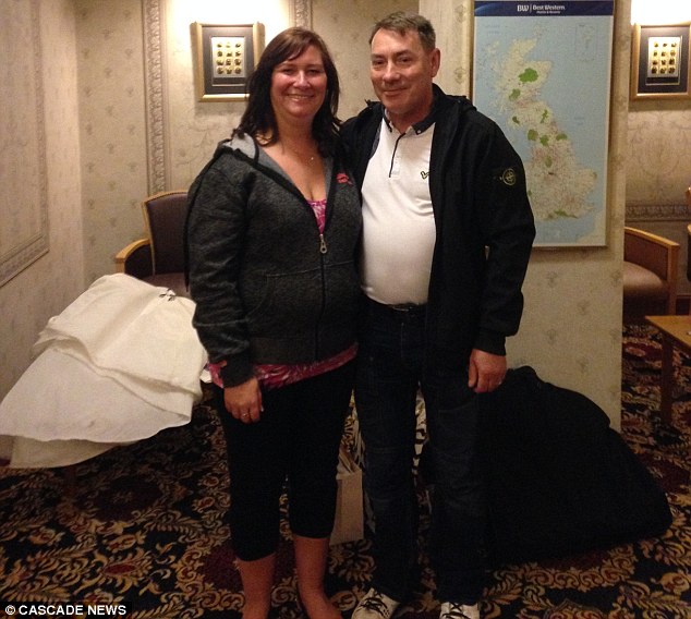 Keith and Sharon Clark's wedding ended in disaster when they and another couple tying the knot that day had to be evacuated along with all their guests from Dundee's Queens Hotel