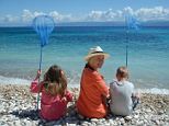 MARIELLA FROSTRUP WITH HER CHILDREN IN PAXOS
