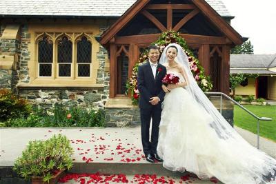 Cao Yu and actress Yao Chen married in Queenstown in November last year. The resort has been hailed one of the world's 10 best honeymoon destinations in Lonely Planet's Best in Travel 2014. Photo supplied.
