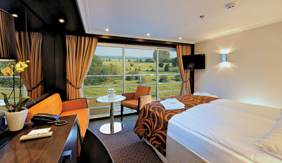 The Panorama Suite is Avalon’s signature accommodation, seen here on the Avalon Visionary.