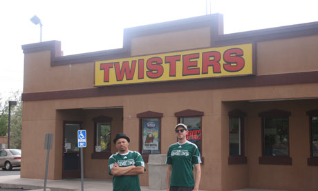 Outside Twisters with Mike and Jesse