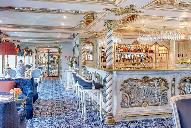 Opulent: Uniworld's new SS Maria Theresa river-cruise ship is a luxurious vessel from which to take in the beautiful scenery