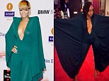 Alexis Carter decided to dress up as her idol Rihanna at her Baltimore school's Hollywood-themed prom and had a family friend design her a dark green catsuit with wing-like panels