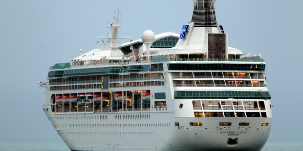 The cruise ship Rhapsody of the Seas was battered by a 'freak wave'. Photo / Glenn Taylor