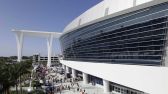 Marlins Park in Miami, home to the Marlins.
