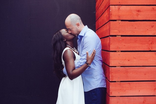 Free: Saunders, pictured with her husband in an engagement photo, was spared jail