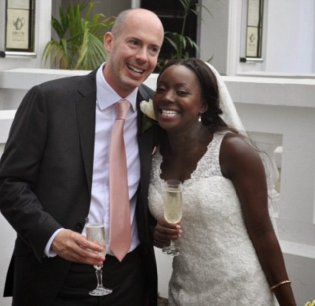 Celebration: But Saunders was arrested at Heathrow when the couple returned from their honeymoon