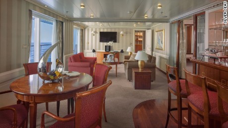Silversea Whispers two-bedroom Owners Suite.