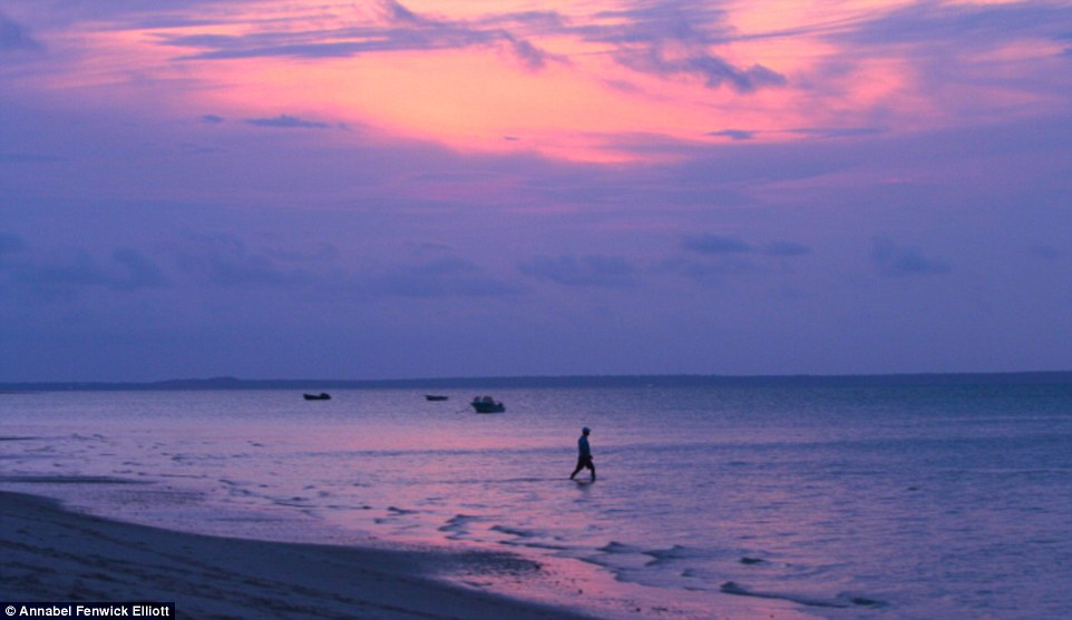 Farewell: Another day, another disgraceful sunset on an Indian Ocean island which looks suspiciously like the work of CGI