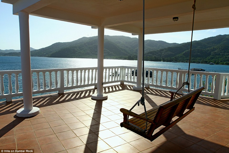 Swing the day away: The secluded villa is the perfect retreat for those wishing to enjoy a private holiday with incredible views 