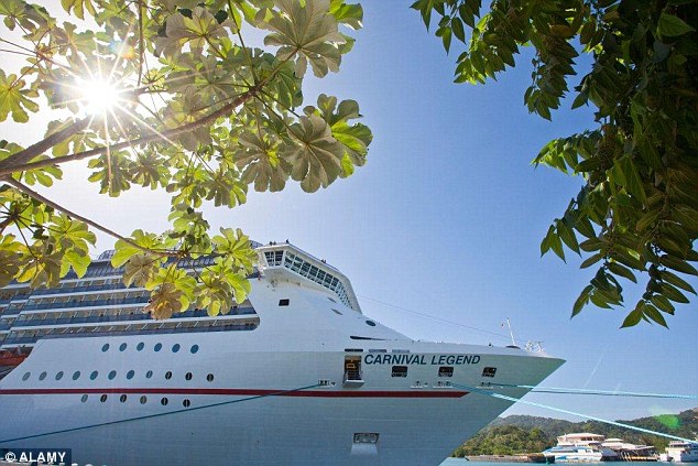 It was during his time working on Carnival's Legend that Bruns claimed he worked 100-hour weeks for 15 weeks running (File Photo)