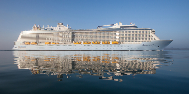Royal Caribbean's newest and most technologically advanced ship Anthem of the Seas. Photo / Supplied