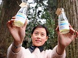 Air in a bottle: Oxygen Bunnies hand out bottles of fresh air as part of a promotion in China