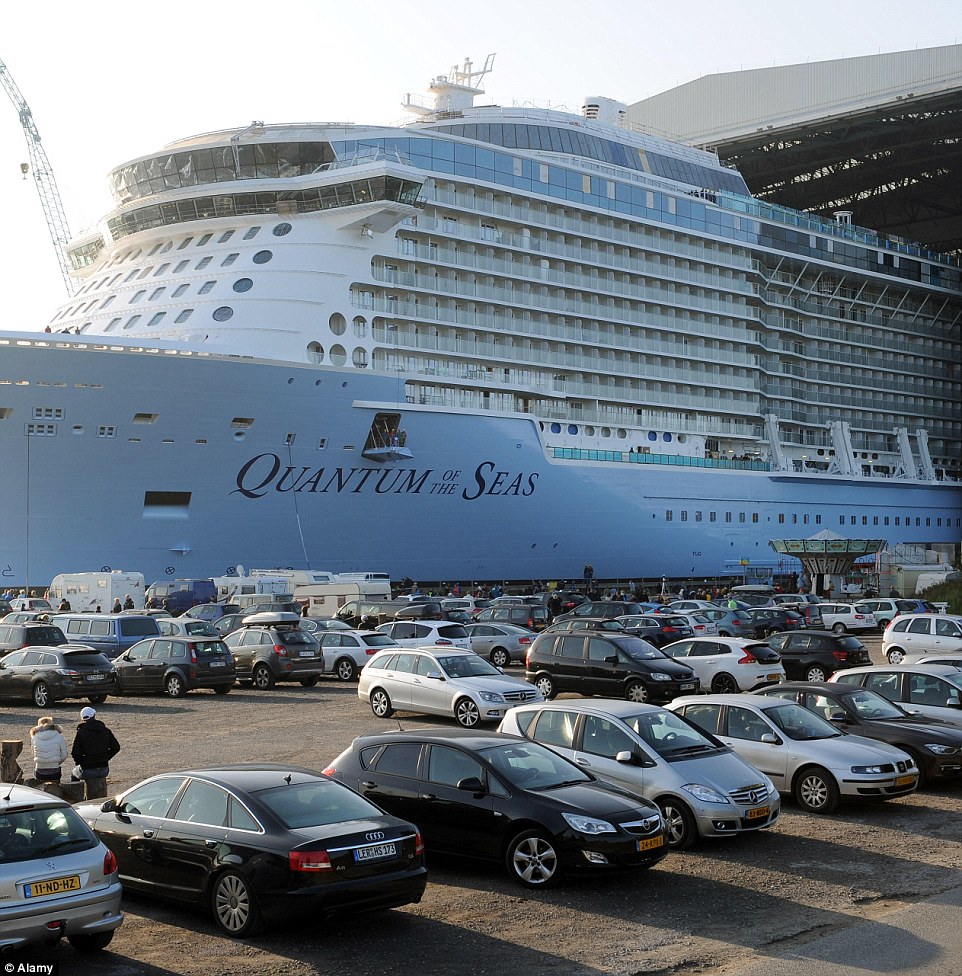 Giant: The massive 4,180-passenger vessel weighs 167,800 registered tonnes and has 18 decks, making it the third largest ship in the world