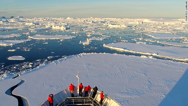 In addition to seeing icebergs in polar regions, an underwater hydrophone allows guests to listen to the songs of whales, orcas and dolphins.